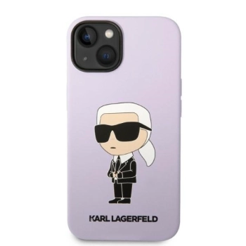 Etui Karl Lagerfeld Silicone Ikonik na iPhone 14 Plus - purpurowe