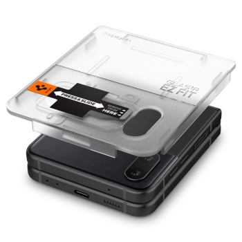 Szkło hartowane Spigen Glas.tR EZ Fit FC z folią na zawiasy na Samsung Galaxy Z Flip 4 - czarne 2 szt.