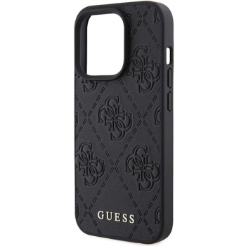 Etui Guess Leather 4G Stamped na iPhone 15 Pro Max - czarne