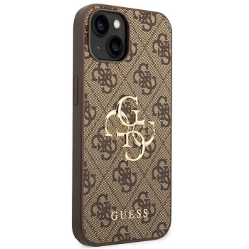 Etui Guess 4G Big Metal Logo na iPhone 14 - brązowe