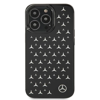 Etui Mercedes Silver Stars Pattern na iPhone 13 Pro Max - czarne