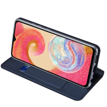 Dux Ducis Skin Pro etui do Samsung Galaxy A04e pokrowiec z klapką portfel na kartę podstawka niebieskie