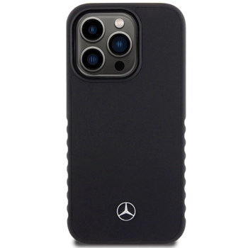 Etui Mercedes Smooth Leather na iPhone 15 Pro Max - czarne