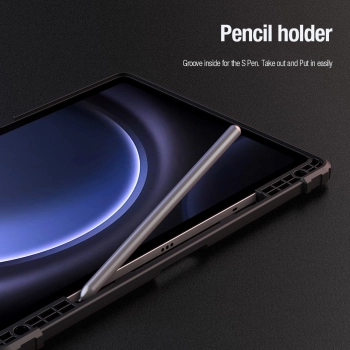 Etui Nillkin Bumper Leather Case Pro na Samsung Galaxy Tab S9 FE+ - czarne