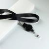 Smycz Easy Pull zawieszka skipass etui na kartę czarny