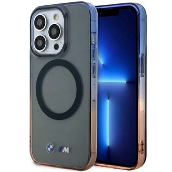 Etui BMW Gradient Bumper MagSafe na iPhone 14 Pro Max - szare