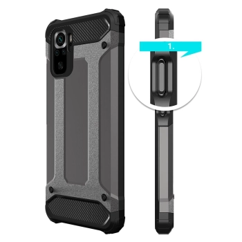 Hybrid Armor pancerne hybrydowe etui pokrowiec Xiaomi Redmi Note 11 Pro+ 5G (China) / 11 Pro 5G (China) / Mi11i HyperCharge / Poco X4 NFC 5G czarny