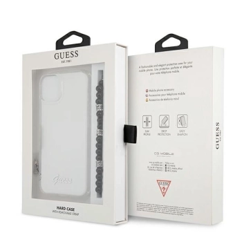Etui Guess Black Pearl na iPhone 13 mini - przezroczyste