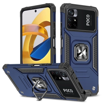 Wozinsky Ring Armor pancerne hybrydowe etui pokrowiec + magnetyczny uchwyt Mi Poco M4 Pro 5G / Redmi Note 11 5G (China) / Redmi Note 11T 5G / Redmi No