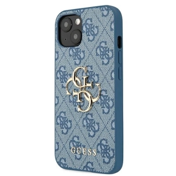 Etui Guess 4G Big Metal Logo na iPhone 13 mini - niebieskie