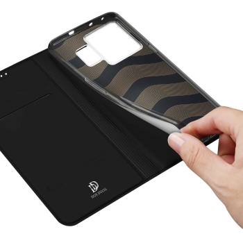 Dux Ducis Skin Pro etui do Realme GT Neo 5 / Realme GT3 pokrowiec z klapką portfel na kartę podstawka czarne