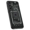 Etui Spigen Ultra Hybrid na Samsung Galaxy S23 FE - ciemnoszare (wzór Zero One)