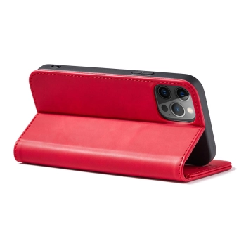 Magnet Fancy Case etui do iPhone 12 Pro pokrowiec portfel na karty kartę podstawka czerwony