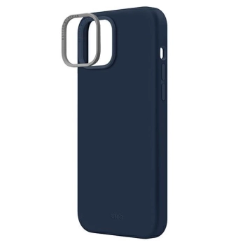 Etui Uniq Lino na iPhone 14 Plus - niebieskie