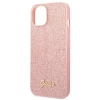 Etui Guess Glitter Script na iPhone 14 - różowe