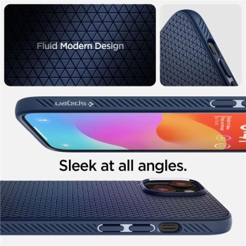 Etui Spigen Liquid Air na iPhone 15 - niebieskie