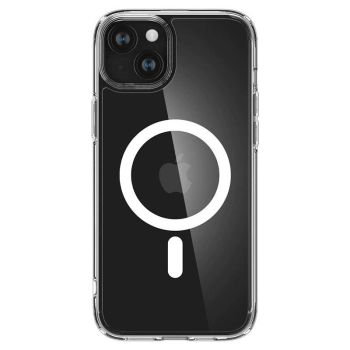 Etui Spigen Crystal Hybrid MagSafe na iPhone 15 - przezroczysto-białe