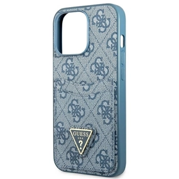 Etui Guess 4G Triangle Logo Cardslot na iPhone 13 Pro Max - niebieskie