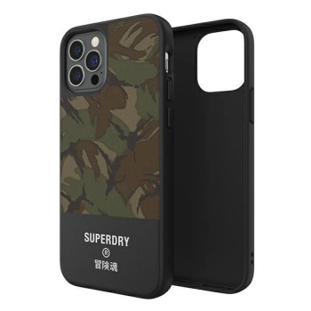 Etui SuperDry Moulded Canvas na iPhone 12 Pro Max - moro