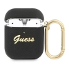 Etui Guess Saffiano Script Metal Collection na AirPods 1/2 - czarne