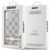 Etui DKNY IML Checkered Mono Pattern & Printed Stripes MagSafe na iPhone 15 / 14 / 13 - beżowe