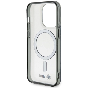 Etui BMW Silver Ring MagSafe na iPhone 14 Pro Max - przezroczyste