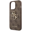 Etui Guess 4G Big Metal Logo na iPhone 14 Pro Max - brązowe