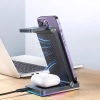 Joyroom 3w1 ładowarka indukcyjna do sprzętu marki Apple - iPhone, Apple Watch, Airpods (do 15W) podstawka stojak czarna (JR-WQN01)