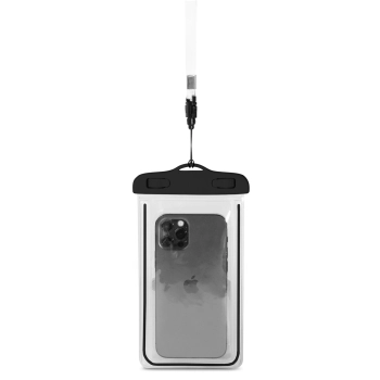 Wodoodporne etui ze smyczą do telefonu PVC - czarne