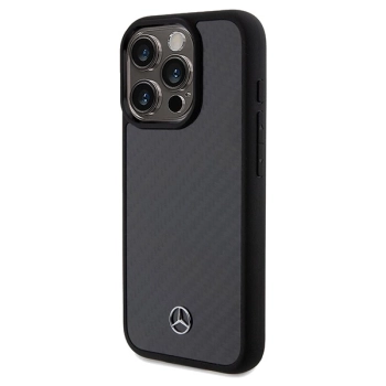 Etui Mercedes Carbon Fiber Dynamic na iPhone 15 Pro - czarne