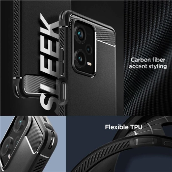 Etui Spigen Rugged Armor na Xiaomi Redmi Note 12 Pro+ 5G - czarny mat