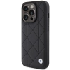 Etui BMW Leather Quilted na iPhone 15 Pro - czarne