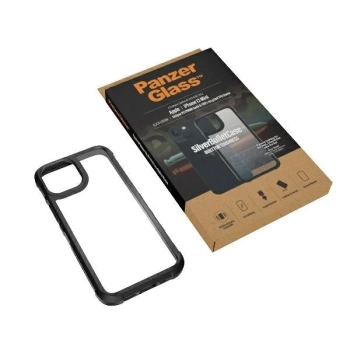 Etui PanzerGlass ClearCase antybakteryjne z certyfikatem Military Grade na iPhone 13 mini - przezroczysto-czarne