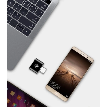 Adapter Baseus Mini przejściówka z USB-A na USB-C OTG - czarny
