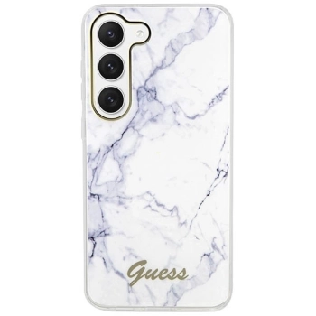 Etui Guess Marble Collection na Samsung Galaxy S23 - białe