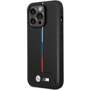 Etui BMW Quilted Tricolor MagSafe  na iPhone 13 Pro Max - czarne