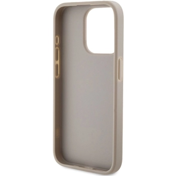 Etui Guess 4G Triangle Metal Logo na iPhone 15 Pro - białe