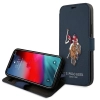 Etui U.S. Polo Assn. Embroidery Collection na iPhone 12 Pro Max - granatowe