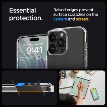 Etui Spigen Ultra Hybrid na iPhone 15 Pro - przezroczysto-matowe