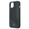 Etui Mercedes Leather Perforated Area na iPhone 13 mini - granatowe