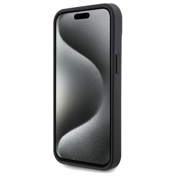 Etui Ferrari Perforated Waves Metal Logo na iPhone 15 / 14 / 13 - czarne