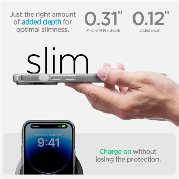 Etui Spigen Ultra Hybrid Mag z MagSafe na iPhone 14 Pro - matowo-czarne