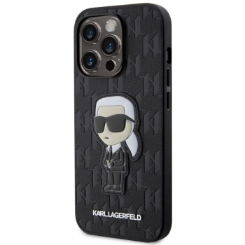 Etui Karl Lagerfeld Saffiano Monogram Ikonik na iPhone 14 Pro Max - czarne