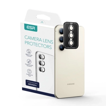 Osłona aparatu ESR Camera Protector na Samsung Galaxy S23 / S23+ - srebrna